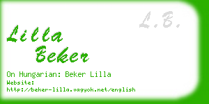 lilla beker business card